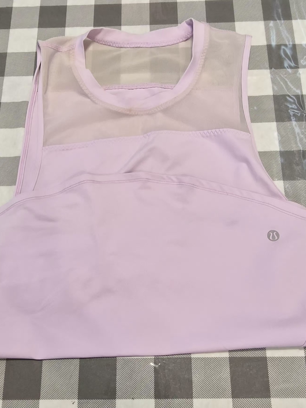 lululemon athletica Women's Light Pink Mesh-Trim Tank Size 6